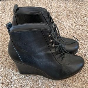 Black Leather Booties